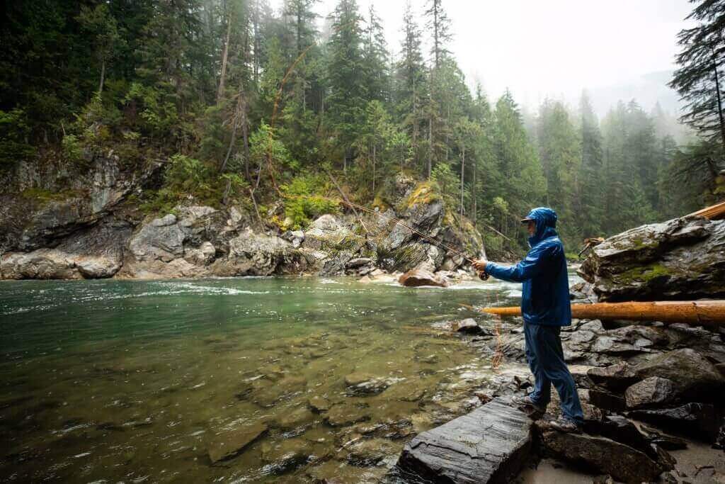 rain fishing